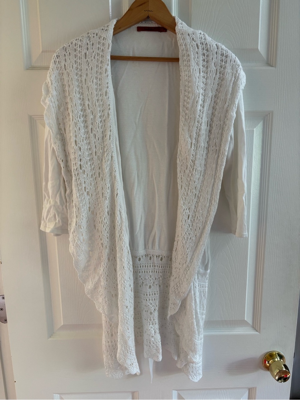 Belldini Crochet Belted Cardigan